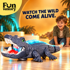 electric light-up walking crocodile toy