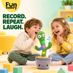 dancing cactus plush toy in a flowerpot with lights