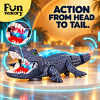 electric light-up walking crocodile toy