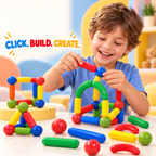 25-piece colourful magnetic building sticks and balls set