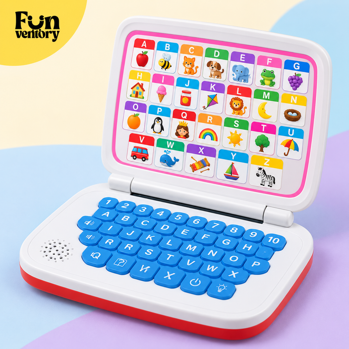 kids alphabet learning laptop toy with letter keyboard
