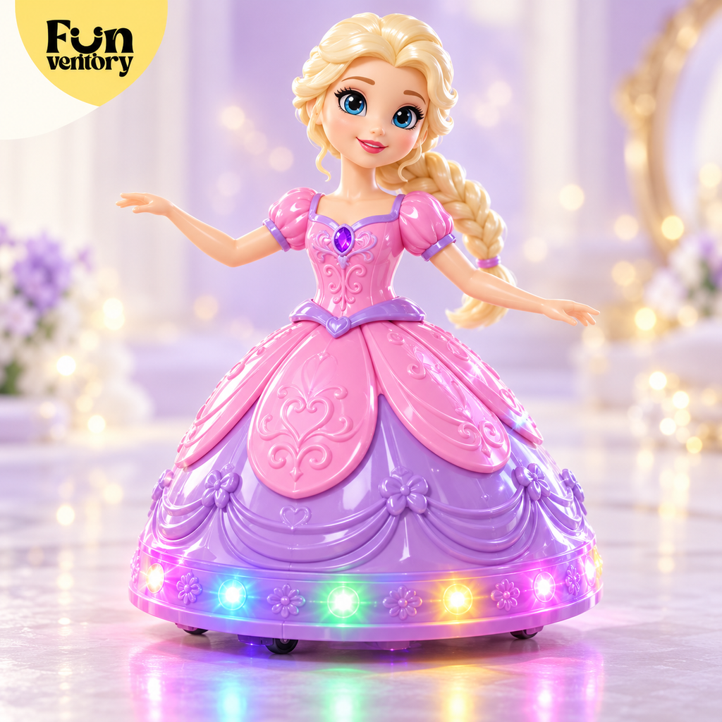 spinning dancing princess toy with lights