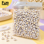 DIY alphabet bead bracelet making kit in an organizer box