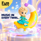 musical light-up crescent moon princess figurine