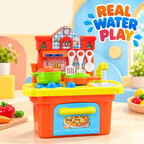 kids toy kitchen playset with real water tap