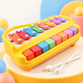 rainbow 2-in-1 xylophone piano toy with mallets
