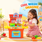 kids toy kitchen playset with real water tap